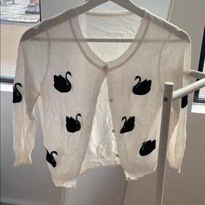 Cardigans with black swan